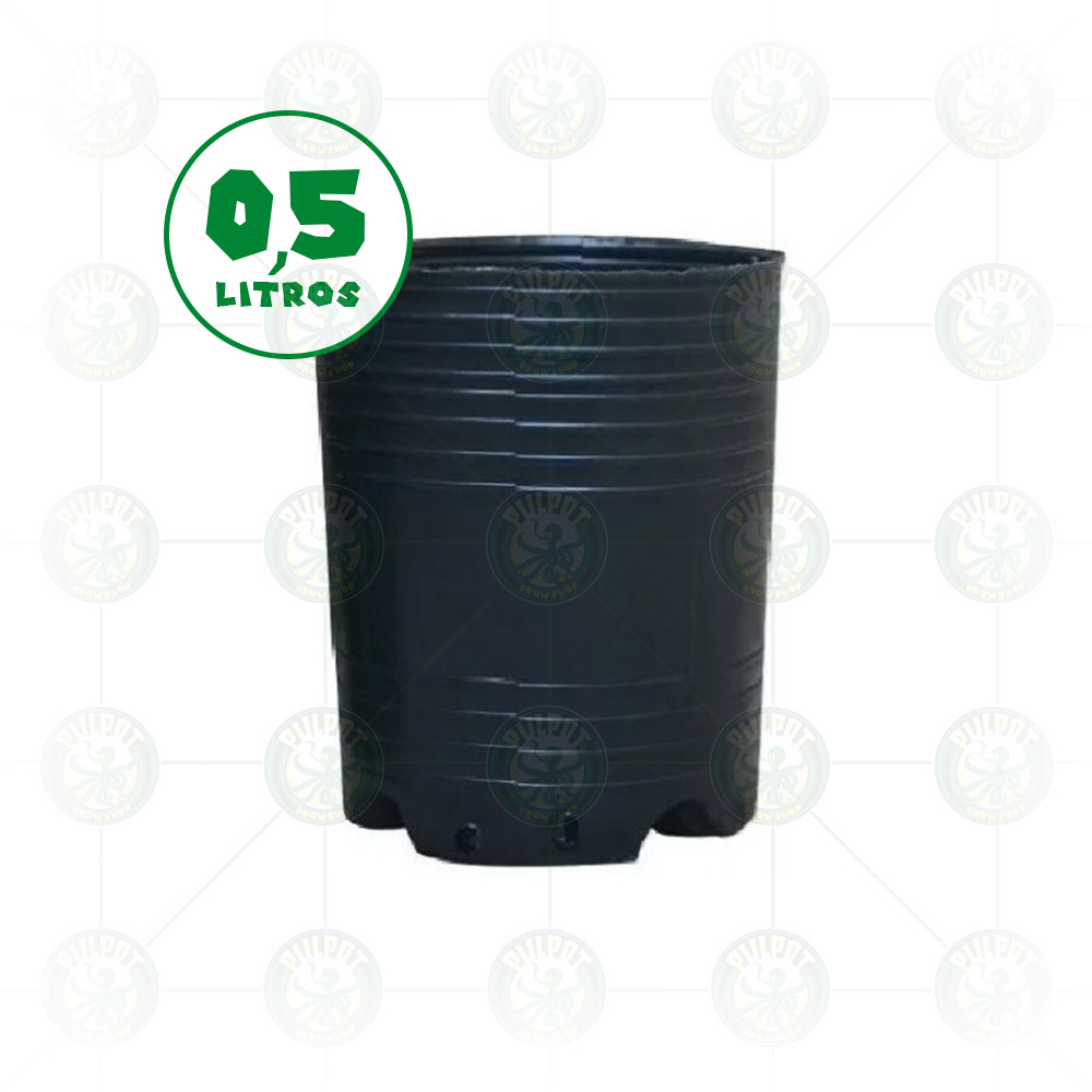 MACETA NEGRA SOPLADA - 0,5 lt