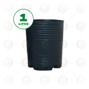 MACETA NEGRA SOPLADA - 1 lt