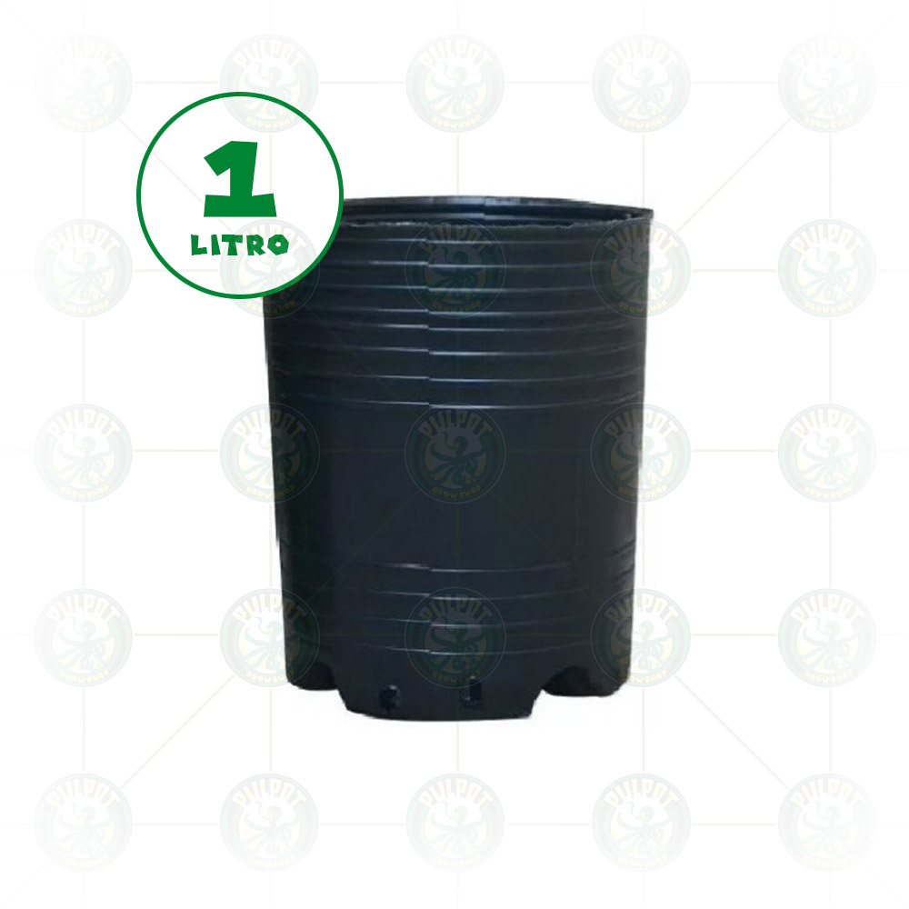 MACETA NEGRA SOPLADA - 1 lt