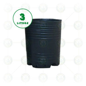 MACETA NEGRA SOPLADA - 3 lt