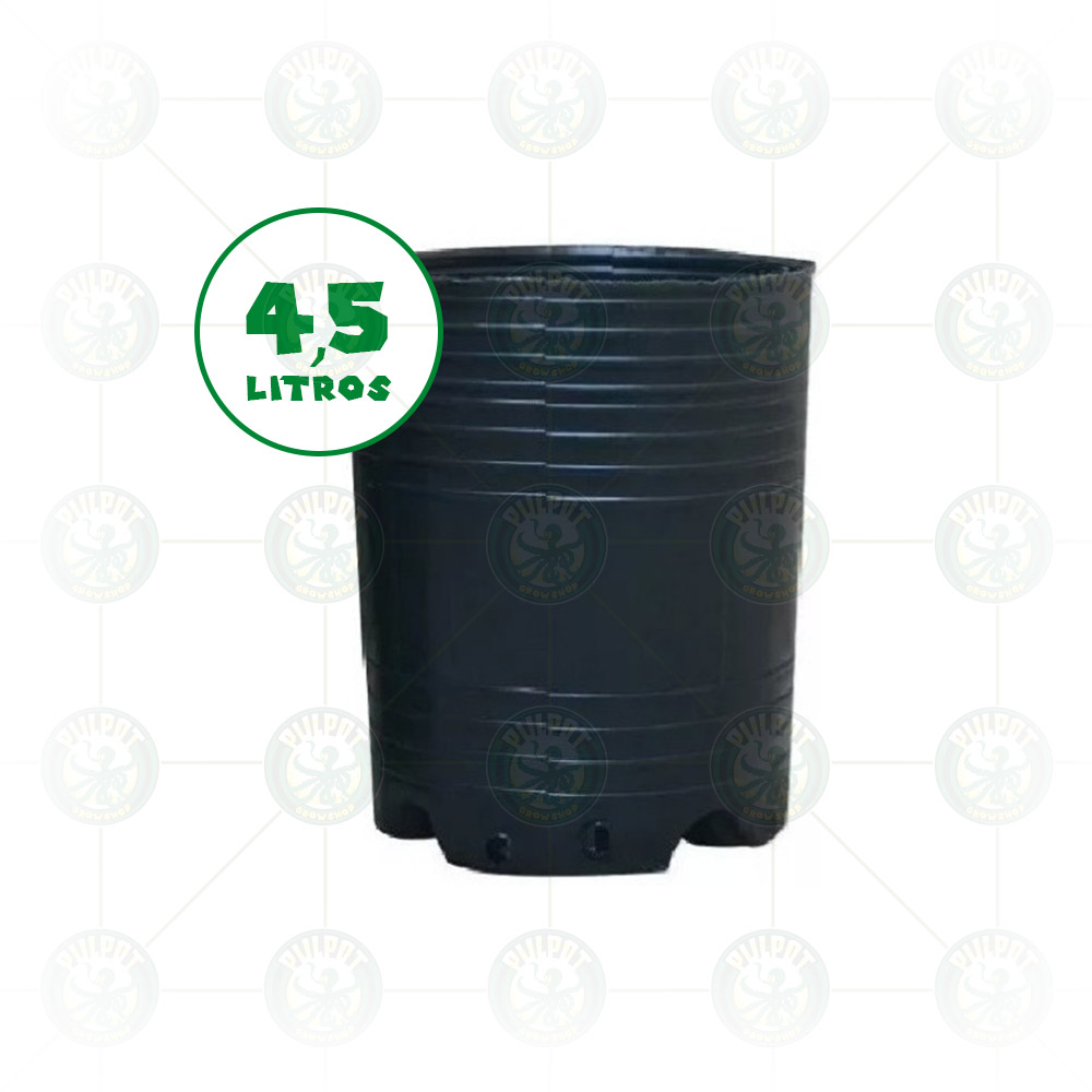 MACETA NEGRA SOPLADA - 4.5 lt