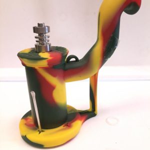 BONG SILICONA RASTA PUNTA TITANIO - 15CM