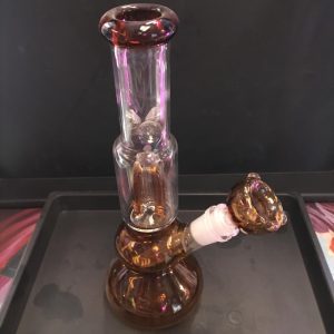 BONG VIDRIO (TRANSPARENTE CENTRO AZUL AMBAR VERDE) 1 PERCOLADO